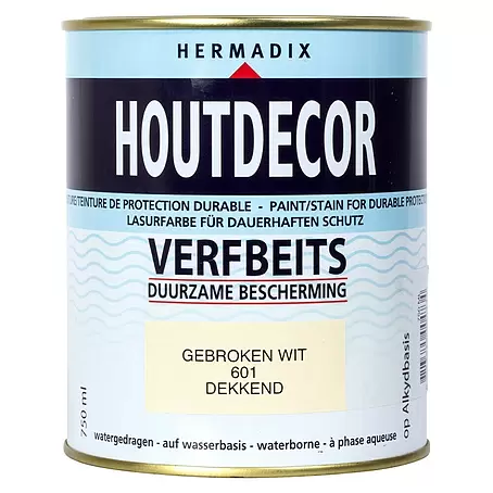 Hermadix  Houtbeits houtdecor 601 gebroken wit