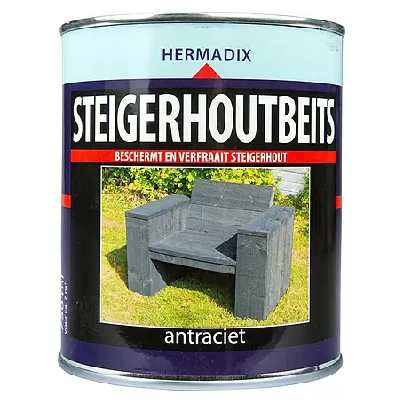 Hermadix  Houtbeits voor steigerhout antraciet