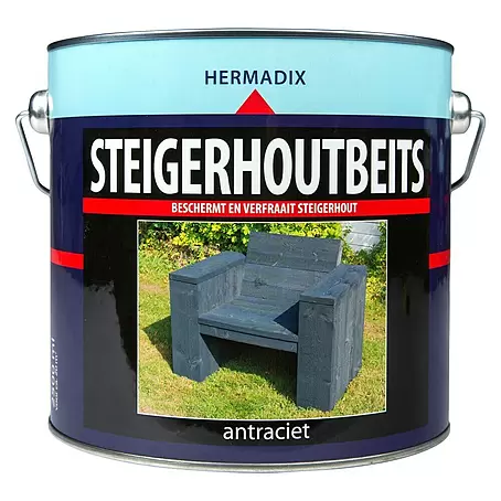 Hermadix  Houtbeits voor steigerhout antraciet