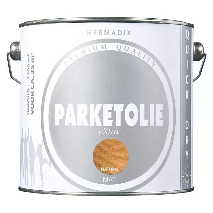 Hermadix Parketolie eXtra Naturel - Naturel, 2,5 l, Mat - Vooraanzicht