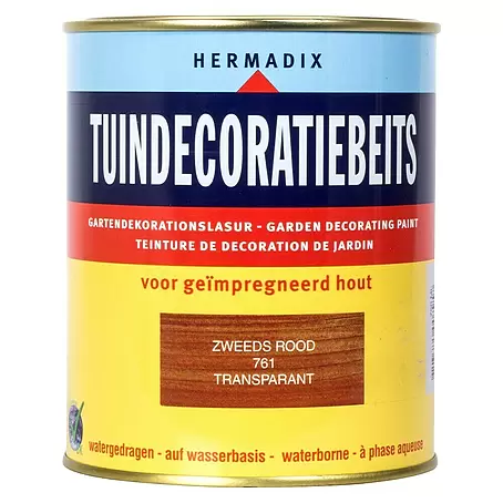 Hermadix  Houtbeits voor tuindecoratie 761 zweeds rood