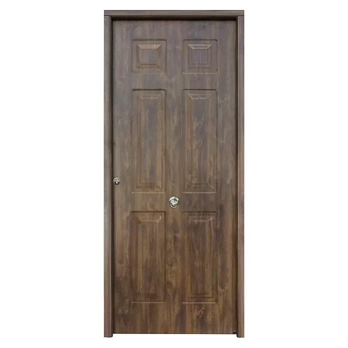 THT Puerta de entrada de seguridad exterior Saga M100 Yedra - 90 x 210 cm, Apertura según normativa: Derecha, Roble viejo - Vista frontal
