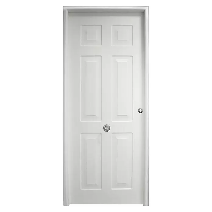THT Puerta de entrada de seguridad exterior Saga M100 Yedra - 90 x 210 cm, Apertura según normativa: Izquierda, Blanco - Vista frontal
