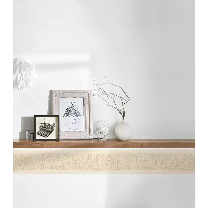 AS Creation Only Borders Tapetenborte - Creme, Floral, 5 x 0,17 m, Vlies - Stimmungsaufnahme