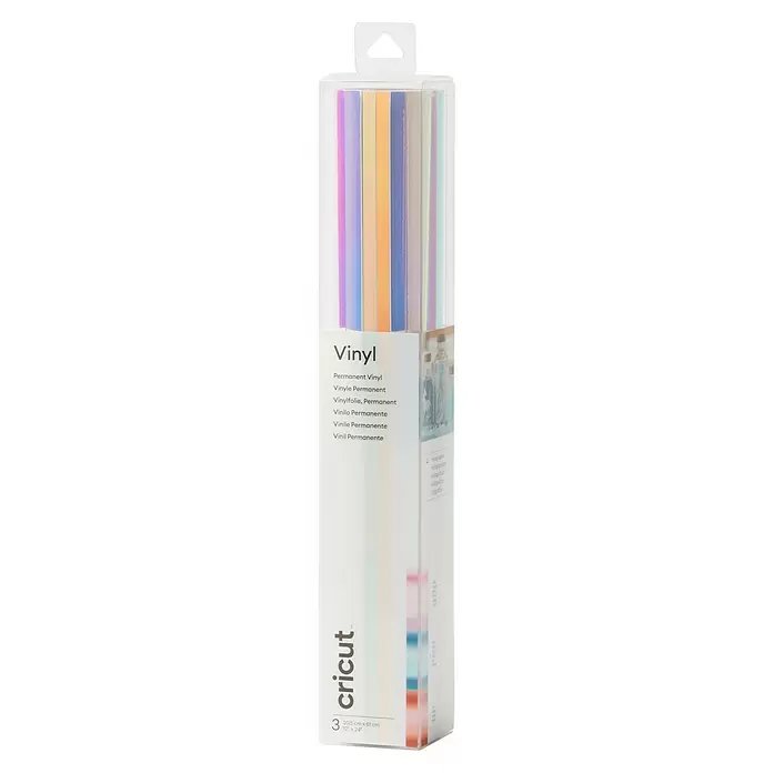 Cricut Vinylfolie Permanent Holographic Vinyl - 3 Stk., Holografisch-Opal/Pink/Blau - Vorderansicht