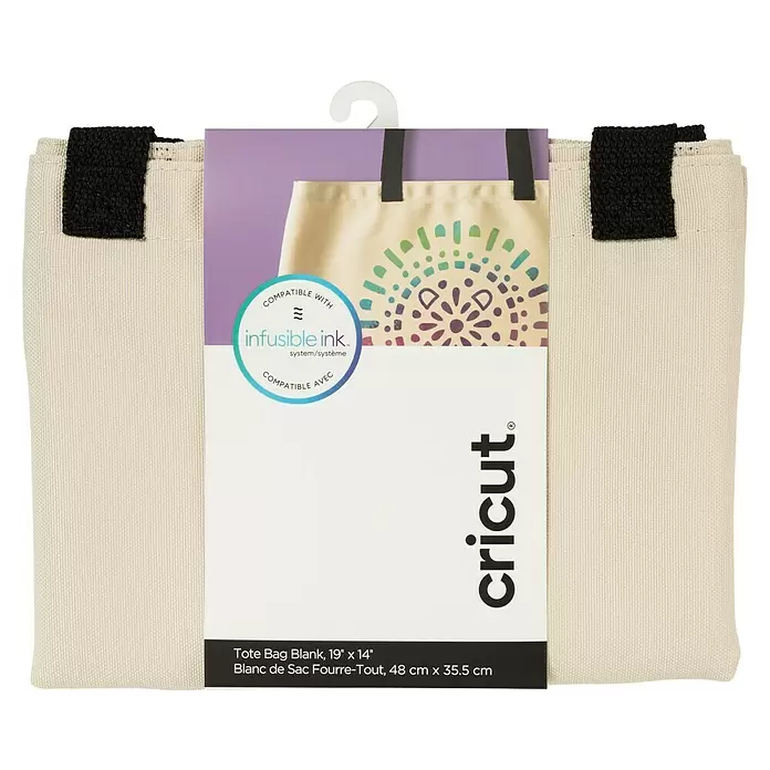 Cricut Stoffbeutel Large für Infusible Ink - Beige/Schwarz, L x B: 48 x 35,5 cm, 100 % Polyester - Vorderansicht
