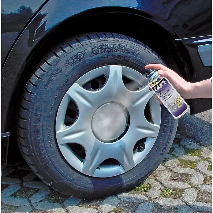Dupli-Color Car's Felgenlack - Silber, Seidenglänzend, 400 ml - Anwendungsbeispiel