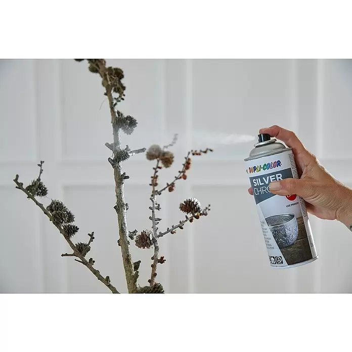 Dupli-Color Effect Spezialspray Silver Chrome - Metall-Effekt, Hitzebeständig, Schnelltrocknend, 400 ml - Anwendungsbeispiel