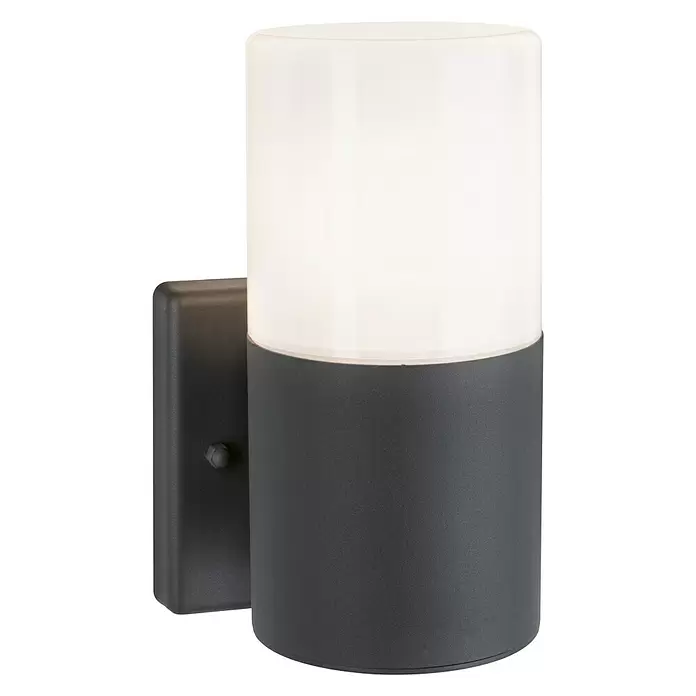 Paulmann Außenwandleuchte Tubs - 15 W, 12,3 x 10,5 x 17,5 cm, Grau matt, Ohne Bewegungsmelder - Diagonale Ansicht