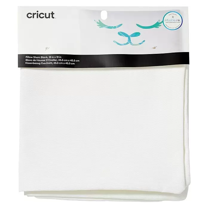 Cricut Kissenhülle Rohling für Infusible Ink - Weiß, L x B: 45,5 x 45,5 cm, 100 % Polyester - Vorderansicht
