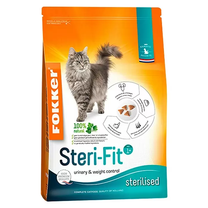 Fokker Droogvoer voor katten Steri-Fit - 10 kg, Volledig voer - Vooraanzicht