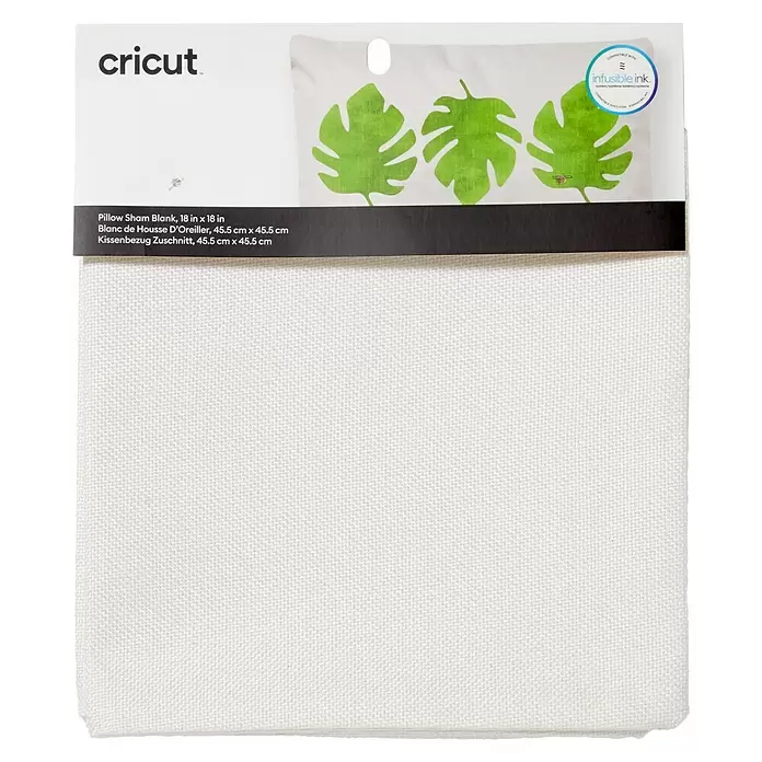 Cricut Kissenhülle Rohling für Infusible Ink - Creme, L x B: 45,5 x 45,5 cm, 100 % Polyester - Vorderansicht
