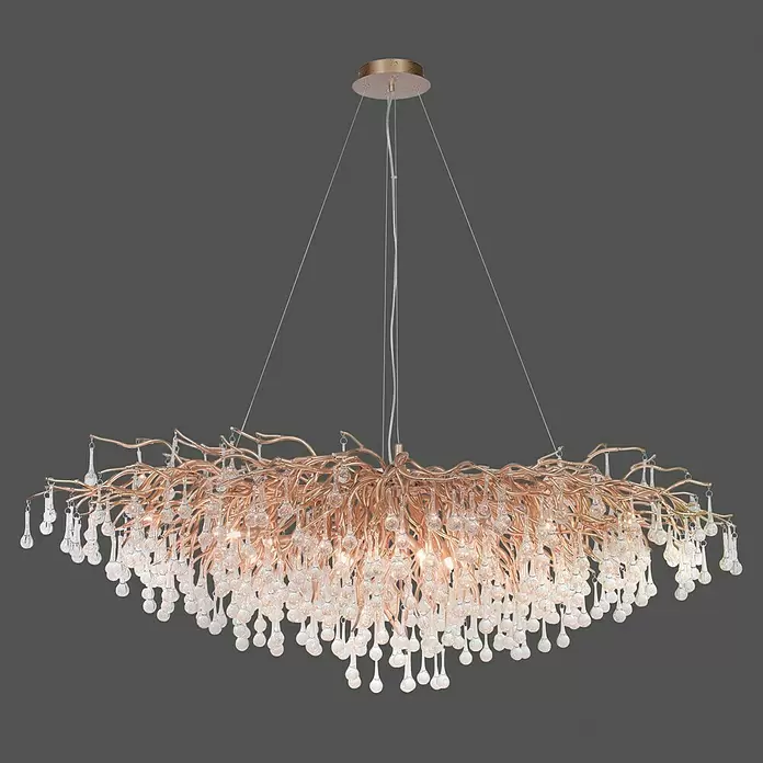 Paul Neuhaus LED-Pendelleuchte Icicle - 58 W, L x B x H: 69,5 x 69,5 x 8,9 cm, Weiß, Warmweiß - Vorderansicht