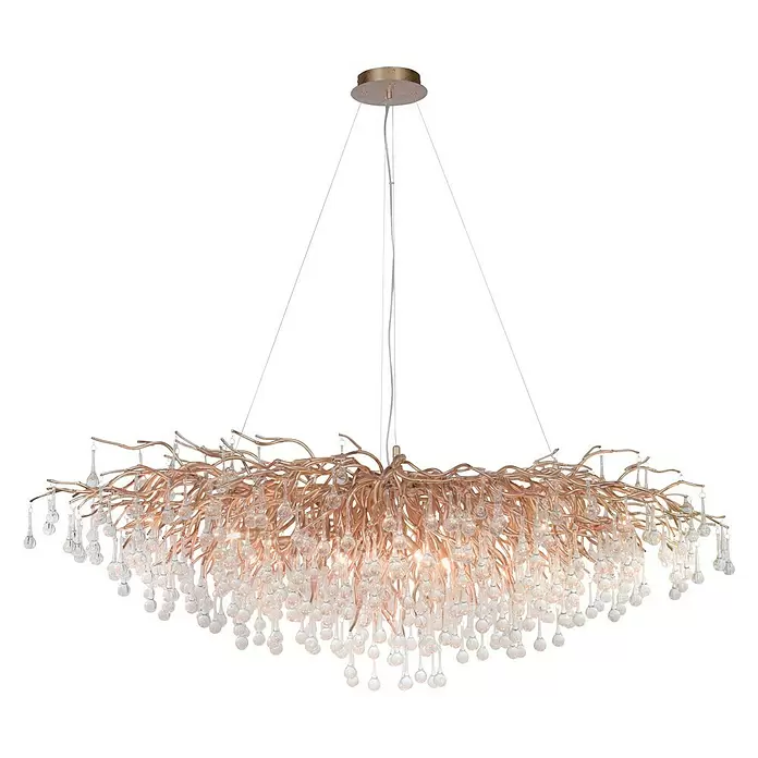 Paul Neuhaus LED-Pendelleuchte Icicle - 58 W, L x B x H: 69,5 x 69,5 x 8,9 cm, Weiß, Warmweiß - Vorderansicht