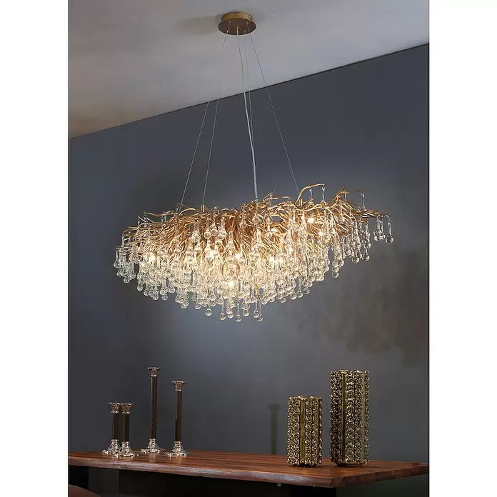 Paul Neuhaus LED-Pendelleuchte Icicle - 58 W, L x B x H: 69,5 x 69,5 x 8,9 cm, Weiß, Warmweiß - Stimmungsaufnahme