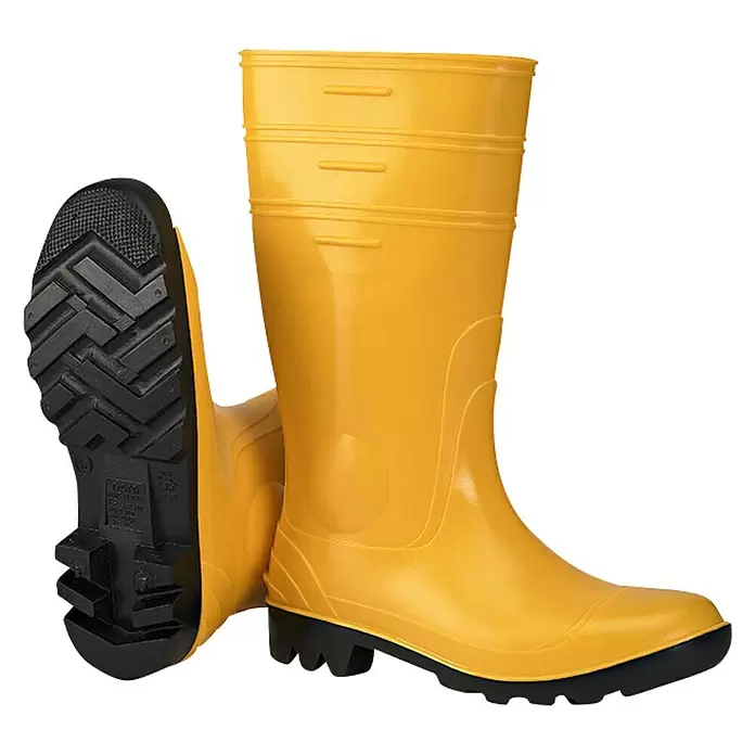 Scheibler Sicherheitsstiefel S5 - Schuhgröße: 45, Gelb, Ausführung: Hoch - Diagonale Ansicht