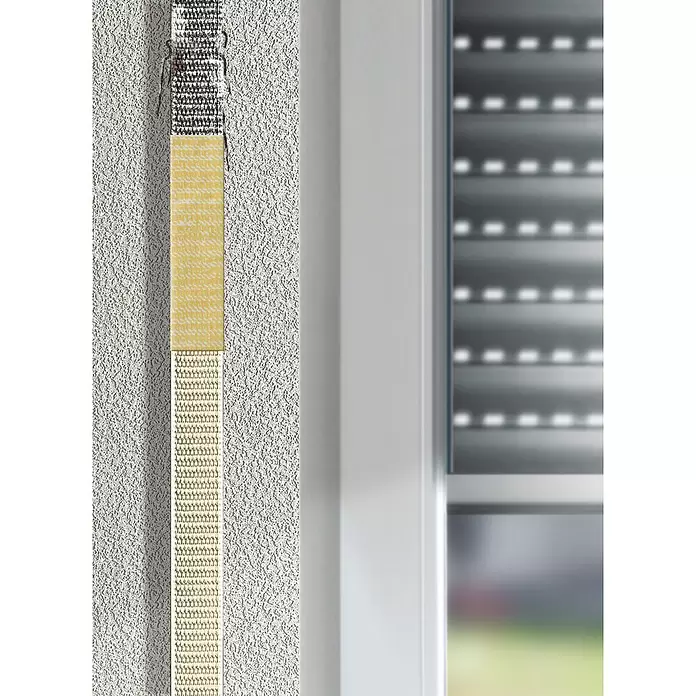 Schellenberg Gurtfix Mini - Länge: 4,3 m, Gurtbreite: 14 mm, Beige - Detailaufnahme