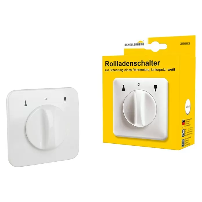 Schellenberg Rollladenschalter - Drehknopf - Diagonale Ansicht