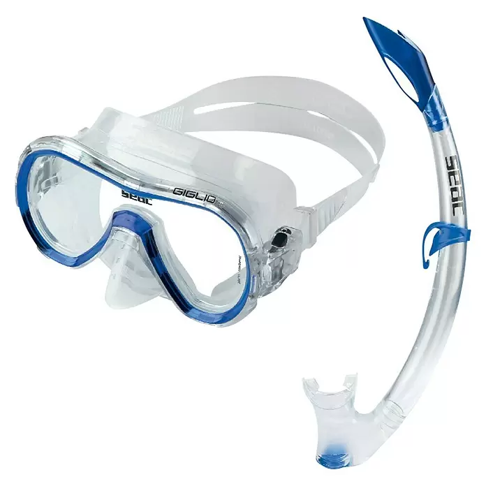 Seac Sub Set de buceo Giglio Jr - Azul, Válvula de salida de agua - Vista angular