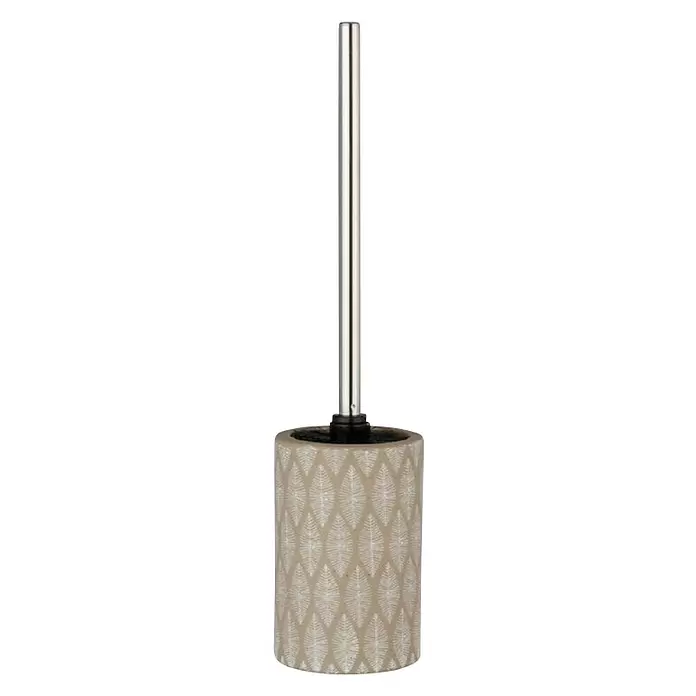 Wenko Garnitura WC četke Tupian - Smeđe boje, Š x V: 10 x 43 cm - Pogled sprijeda