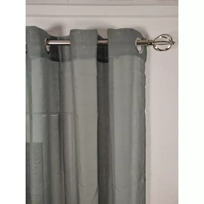 Visillo para ventana Valerie textura - An x Al: 140 x 270 cm, 100% poliéster, Caqui - Primer plano