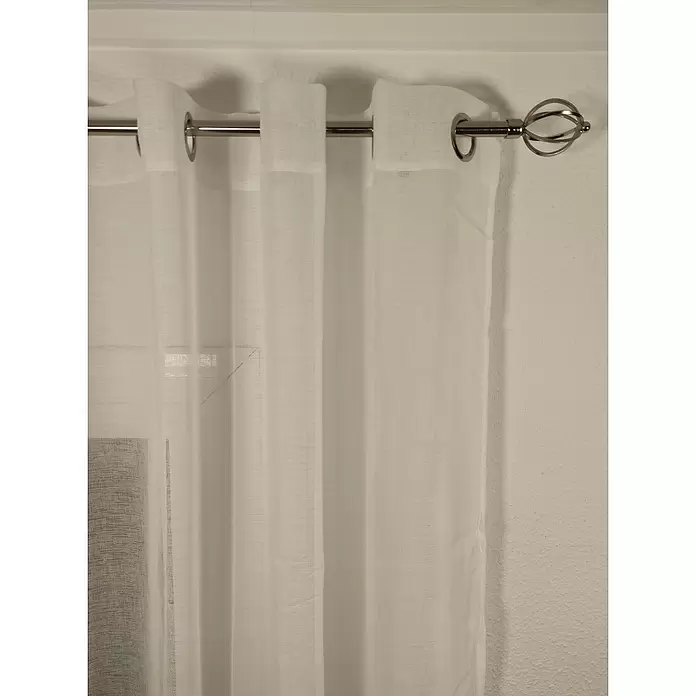 Visillo para ventana Valerie textura - An x Al: 140 x 270 cm, 100% poliéster, Blanco - Primer plano