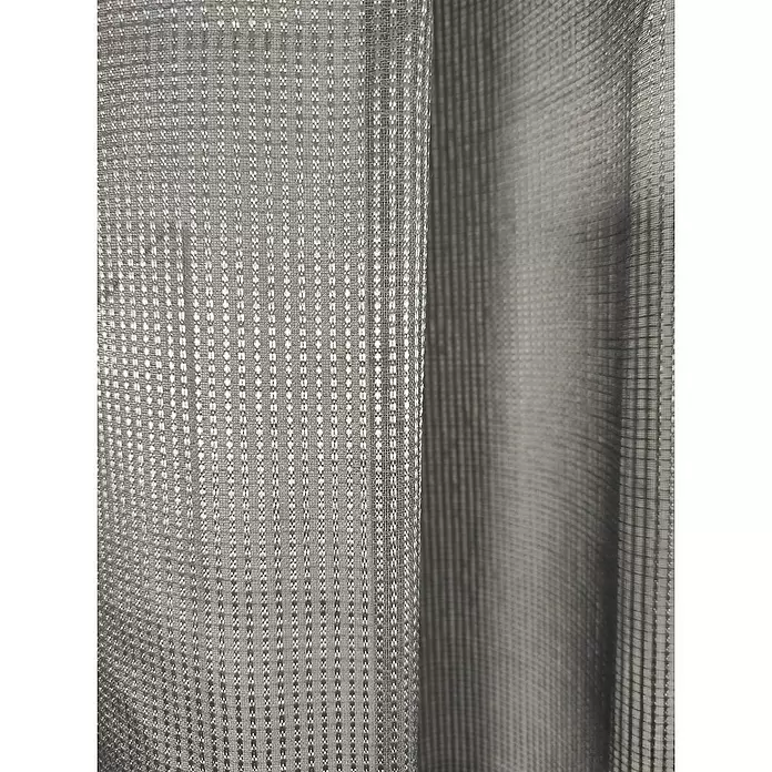 Visillo para ventana Textura rejilla - An x Al: 140 x 270 cm, 100% poliéster, Antracita - Primer plano