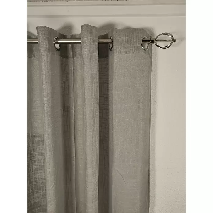 Visillo para ventana Carcassone - An x Al: 140 x 270 cm, 100% poliéster, Gris - Primer plano