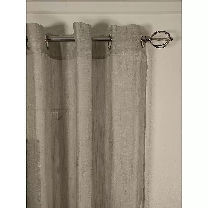 Visillo para ventana Matrix suave - An x Al: 140 x 270 cm, 100% poliéster, Gris - Primer plano