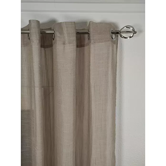 Visillo para ventana Matrix suave - An x Al: 140 x 270 cm, 100% poliéster, Taupe - Primer plano