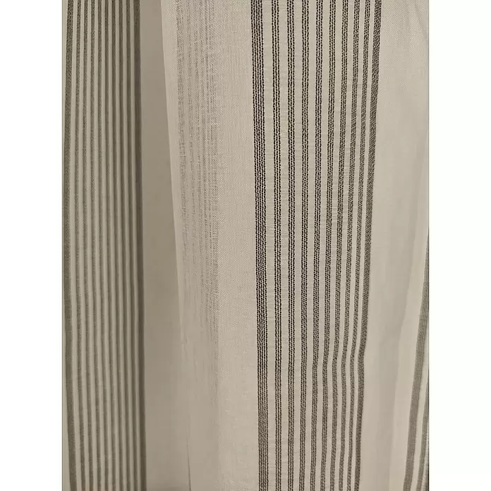 Visillo para ventana Franjas - An x Al: 140 x 270 cm, 100% poliéster, Gris - Primer plano