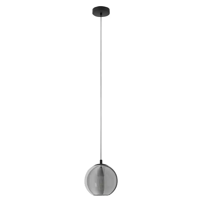 Eglo Hanglamp Ariscani - 40 W, Zwart/Transparant, E27 - Vooraanzicht