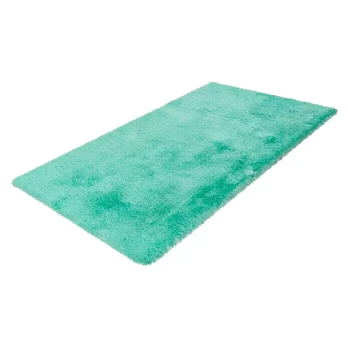 Badteppich Happy - 50 x 90 cm, Mint, 100% Polyester - Diagonale Ansicht