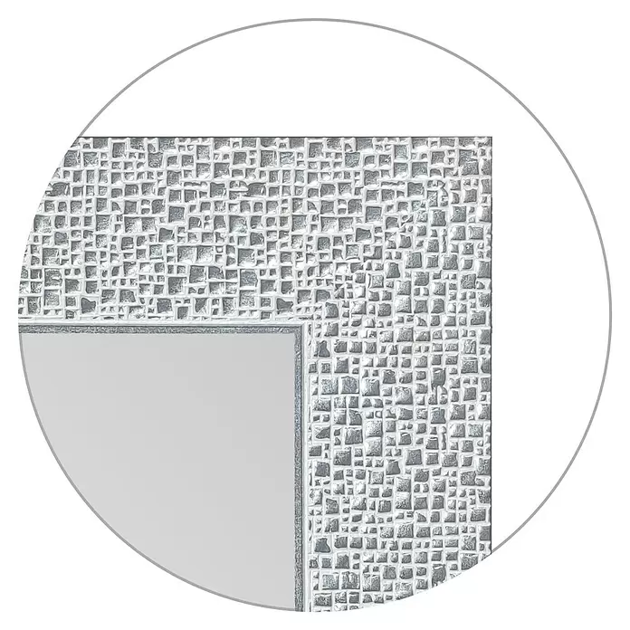 Espejo de pared Milán - 53,5 x 155,5 cm, Blanco/gris - Primer plano