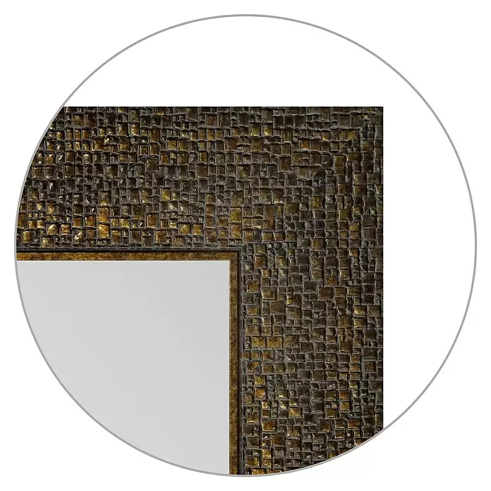 Espejo de pared Milán - 53,5 x 155,5 cm, Marrón/Oro - Primer plano