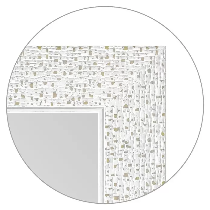 Espejo de pared Milán - 53,5 x 155,5 cm, Blanco/Dorado - Primer plano