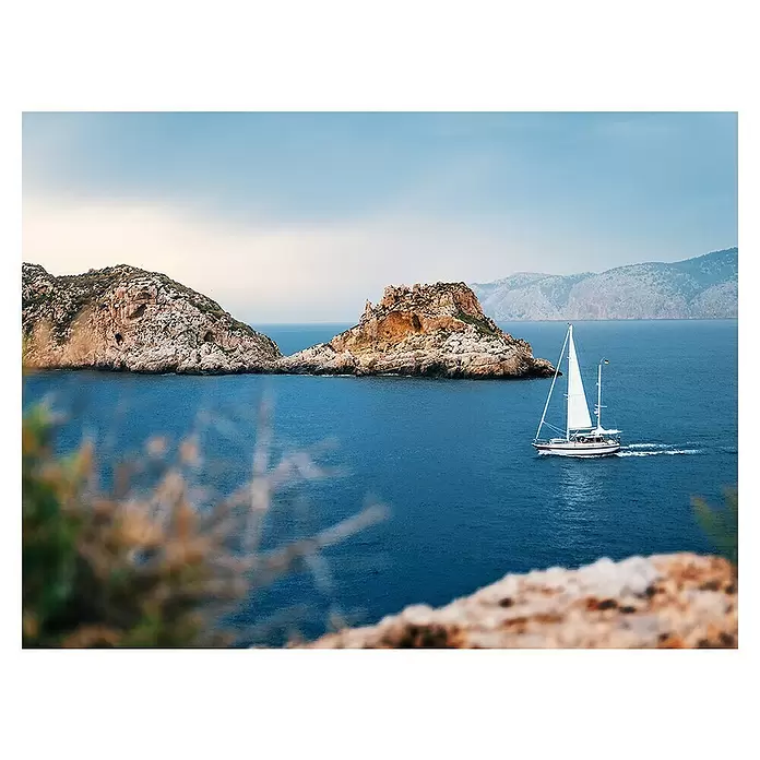 Póster Mallorca - Velero Santa Ponsa, An x Al: 80 x 60 cm - Vista superior