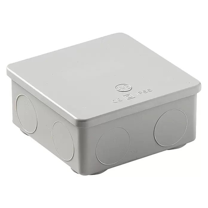 Famatel Caja de superficie - L x An x Al: 10 x 10 x 4,5 cm, Empotrado - Vista angular