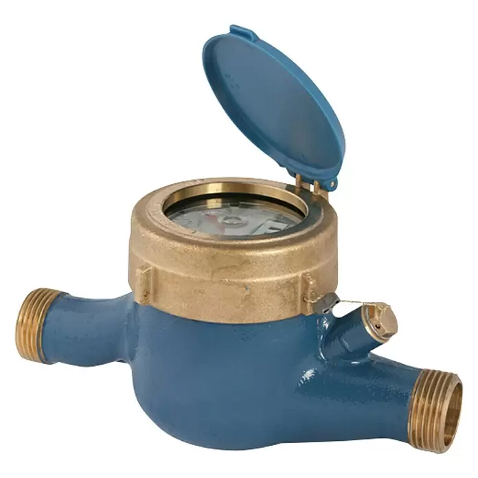 Wohnungswasserzähler - Größe Anschluss: ¾″, Nenndurchfluss Qn: 4 m³/h, Einbaulänge: 190 mm - Diagonale Ansicht
