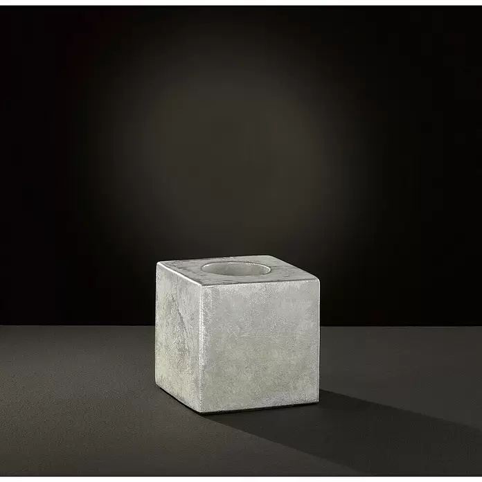WOFI Tischleuchte Broad - 10 W, L x B x H: 10 x 10 x 10 cm, Grau, E27 - Stimmungsaufnahme
