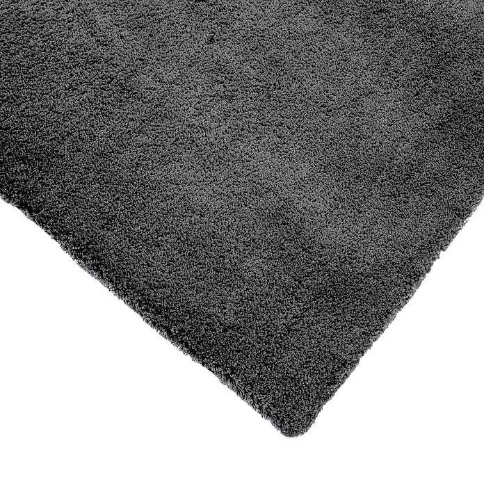 Alfombra de pelo largo Bolonia - Gris oscuro, 115 x 60 cm, 100% Poliéster - Primer plano