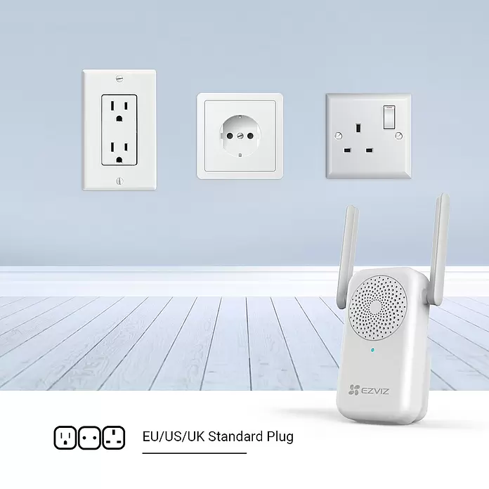 EZVIZ Funk-Türgong DB1C - L x B x H: 35 x 55 x 100 mm, Übertragung: WLAN - Anwendungsbeispiel