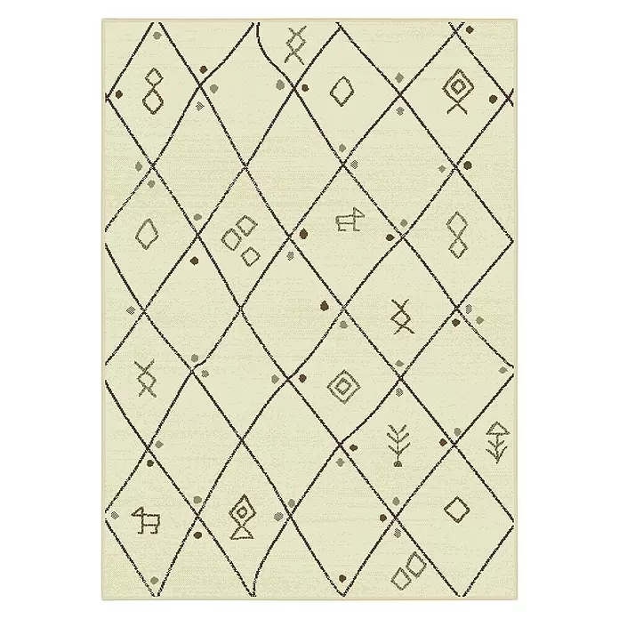 Alfombra de pelo corto Florence - Crudo, 170 x 120 cm, 100% Polipropileno - Vista descendente