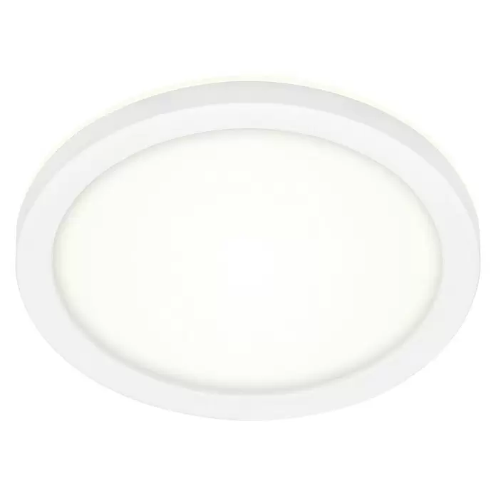Briloner Plafón LED para exterior Dusseldorf - 8 W, Color de luz: Blanco neutro, Blanco, Ø x Al: 210 x 28 mm, IP44 - Vista ascendente