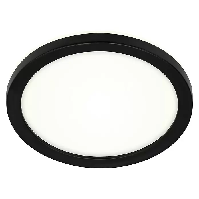 Briloner Plafón LED para exterior Dusseldorf - 8 W, Color de luz: Blanco neutro, Negro, Ø x Al: 210 x 28 mm, IP44 - Vista ascendente