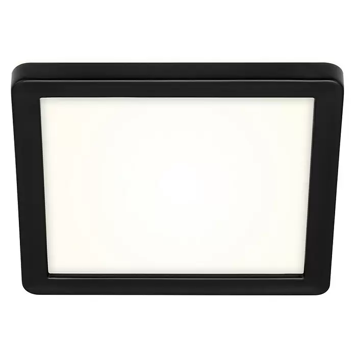 Briloner Plafón LED para exterior Frankfurt - 8 W, Color de luz: Blanco neutro, Negro, L x An x Al: 190 x 190 x 28 mm, IP44 - Vista ascendente