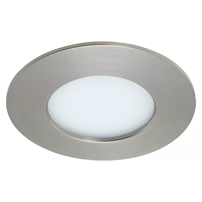 Briloner Foco LED empotrable Flat - 5 W, Color de luz: Blanco neutro, Diámetro: 75 cm, Níquel mate - Vista angular