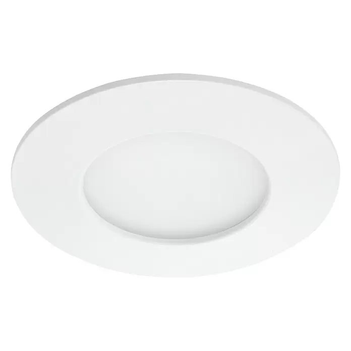 Briloner Foco LED empotrable Flat - 5 W, Color de luz: Blanco neutro, Diámetro: 75 cm, Blanco - Vista ascendente