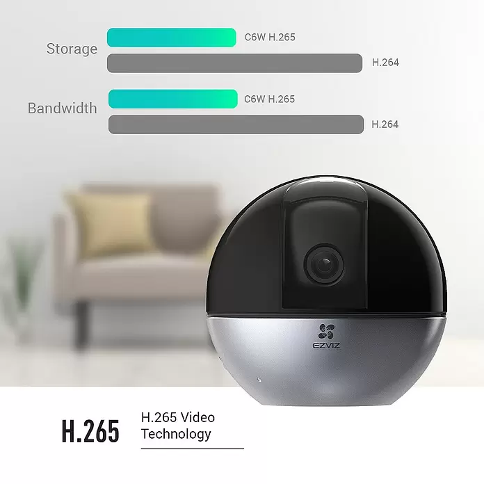 EZVIZ Überwachungskamera C6W - Erfassungswinkel: 360 °, Erfassungsreichweite: 10 m (Infrarot) - Anwendungsbeispiel