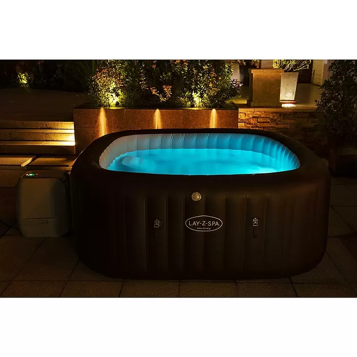 Bestway Lay-Z-Spa Hidromasažni bazen Hydrojet Pro Maldives - D x Š x V: 201 cm x 201 cm x 80 m, 1.050 l, Prikladno za: 7 osoba - Proizvod u upotrebi